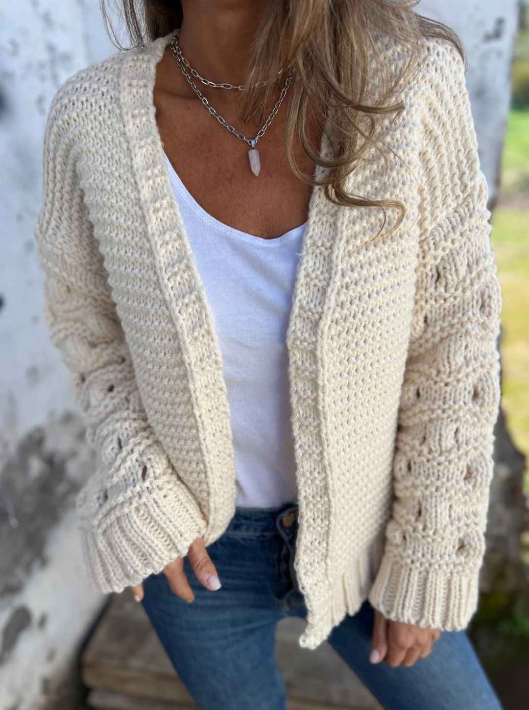 Cardigan d’hiver uni et élégant pour femme
