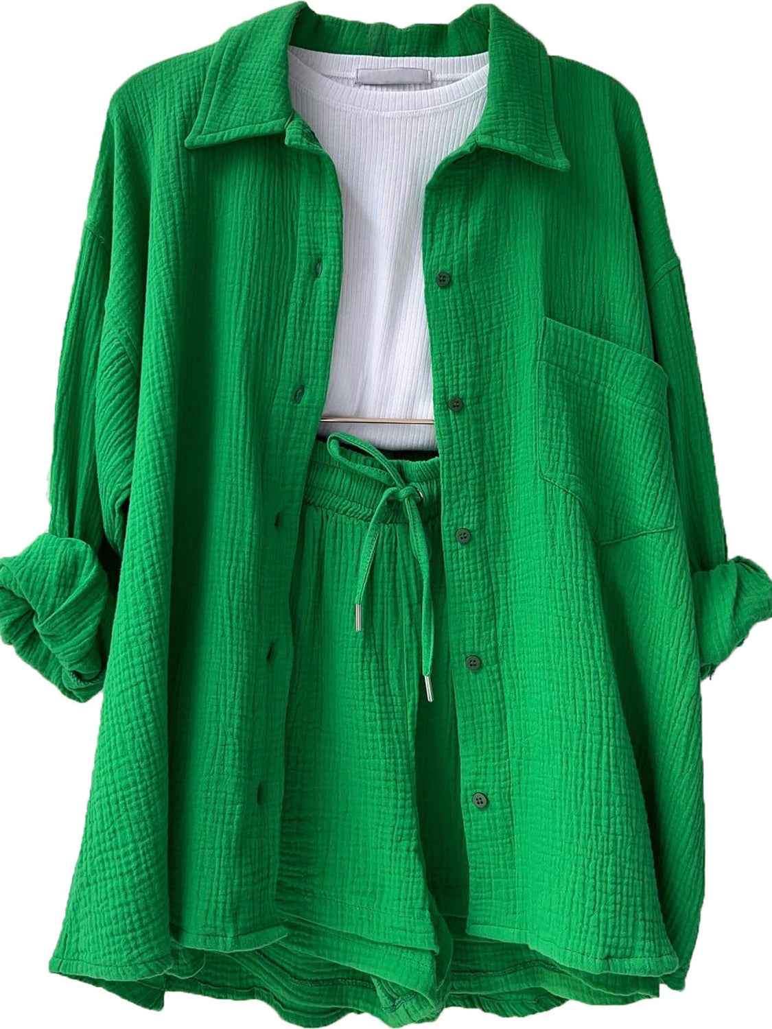 Rosavina® | Set Chic en Coton Gaufré Printemps - Été - parlezmode.com