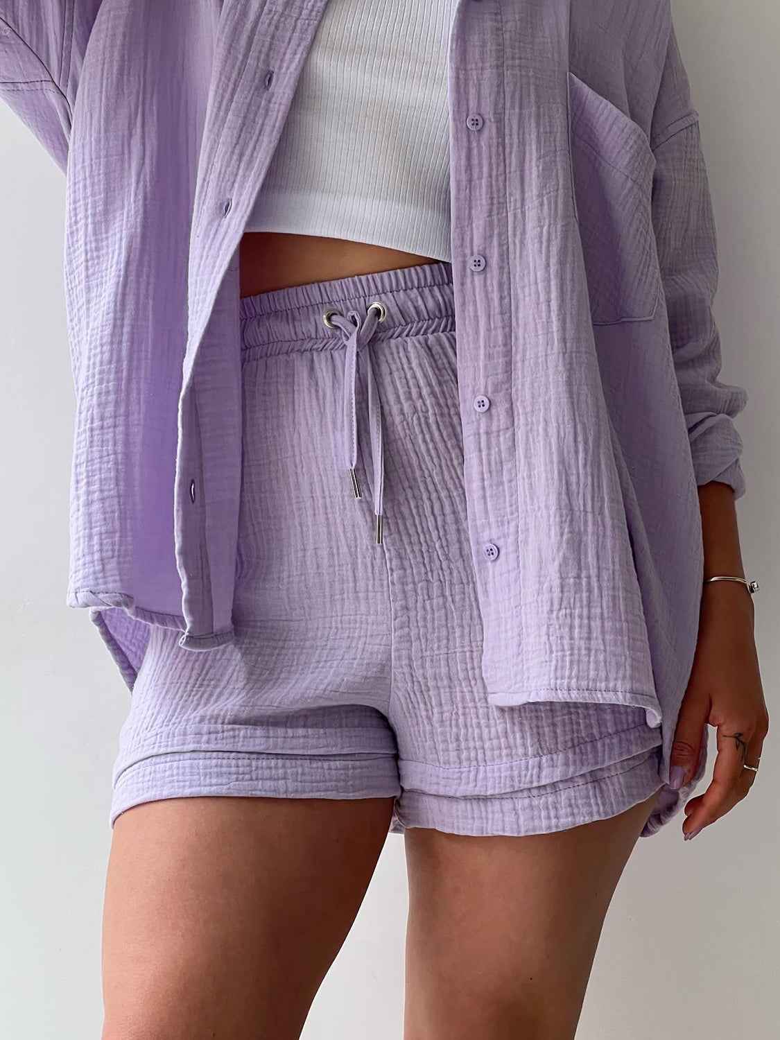 Rosavina® | Set Chic en Coton Gaufré Printemps-Été