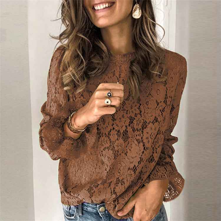 Althéora® | Blouse Dentelle Transparente Élégance Bohème