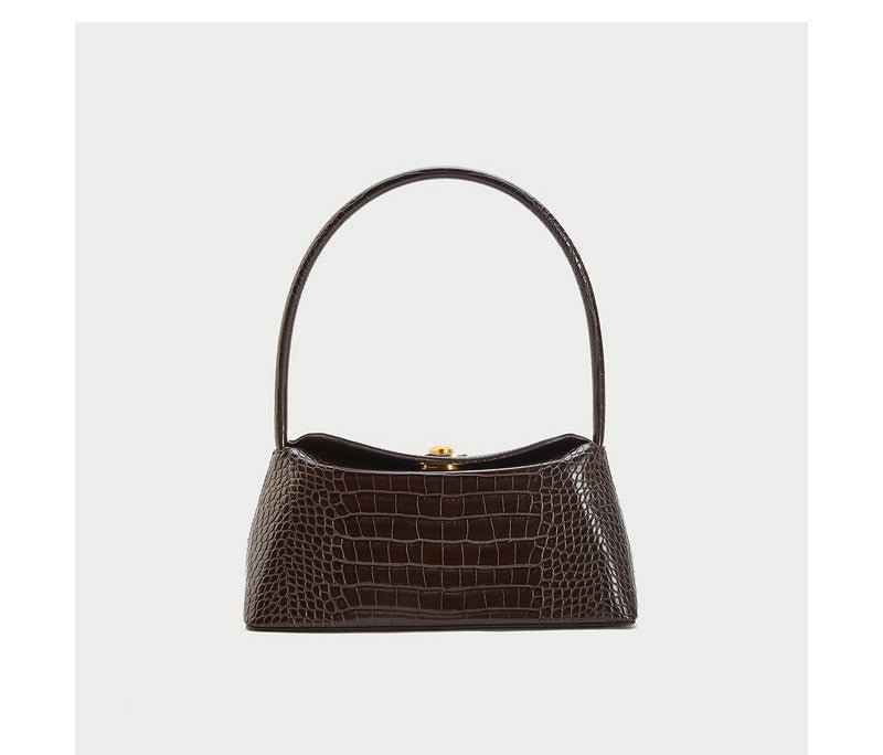 Nouveau sac à bandoulière français en simili-alligator pour femme