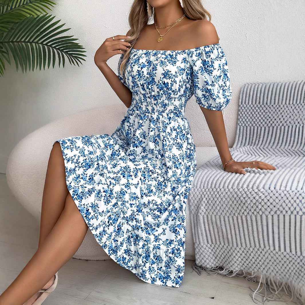 Ismara® | Robe Florale Col Carré Élégance d’Été