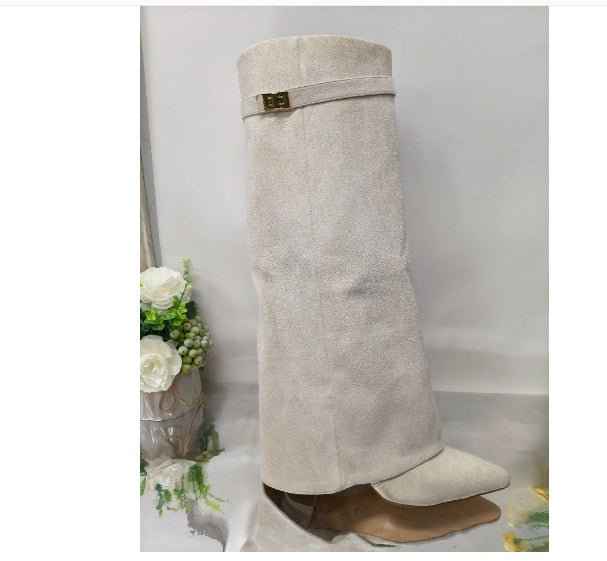Bottes mi-mollet femme – style cavalier avec boucle