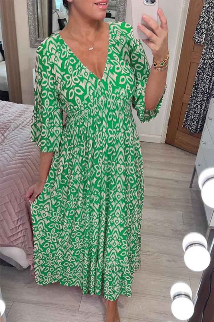 Maërona® | Robe Maxi Chic à Motifs Élégants