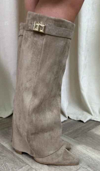 Bottes mi-mollet femme – style cavalier avec boucle