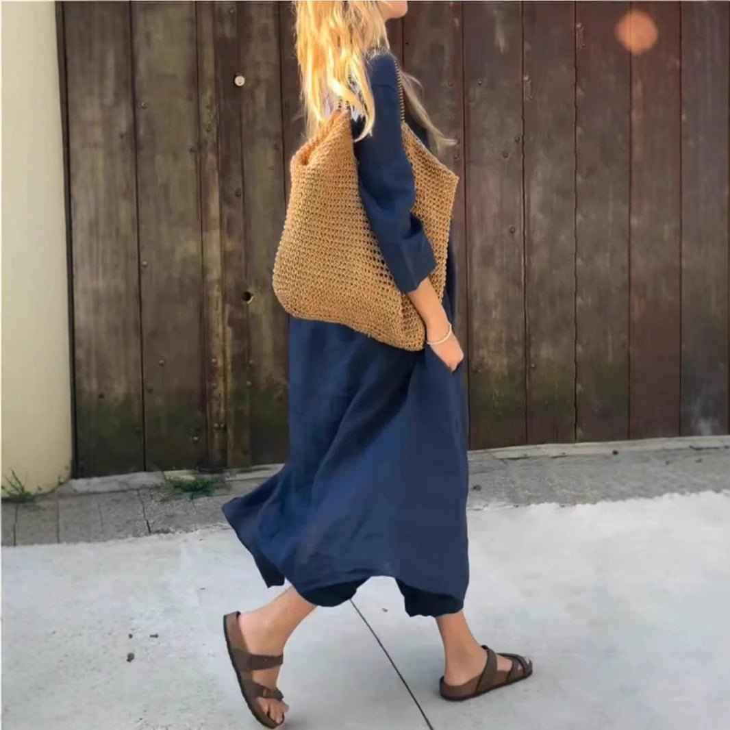 Nivalora® | Ensemble Décontracté Élégant 2 Pièces Col V & Pantalon Large