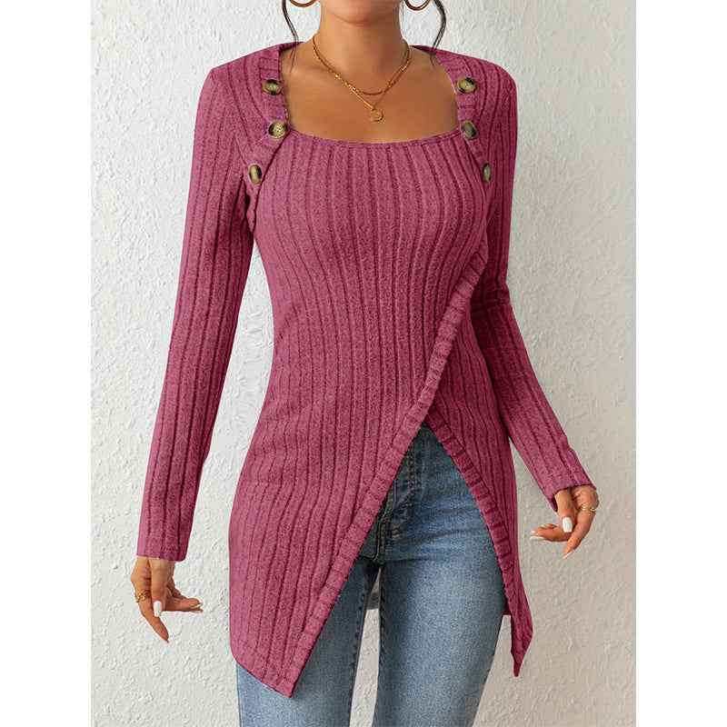 Luna® | Pull Fendu à Col Carré