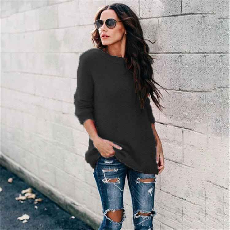 Pull tricoté à coutures – Nouvelle collection automne pour femme