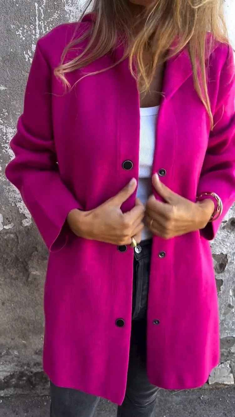 Veste cardigan à capuche décontractée à simple boutonnage – Coupe ample unie pour le printemps et l’automne