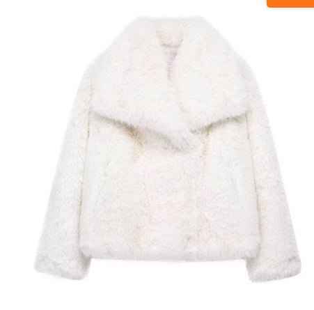 Veste chaude femme en peluche, col à revers, style décontracté, manches longues