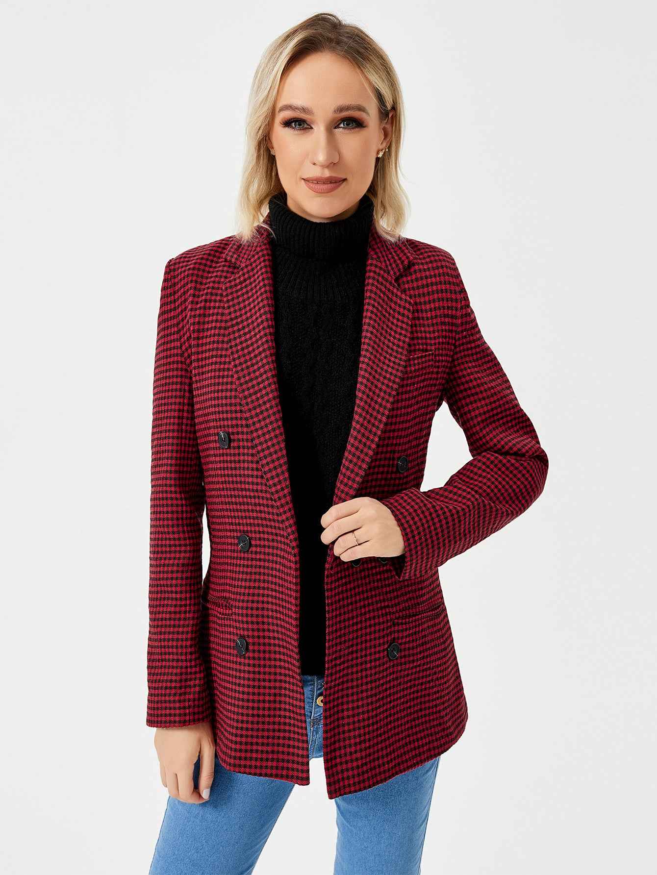 Womens Casual Blazer Jacket Long Sleeve Work 0ffice Blazer Lapel Jacket