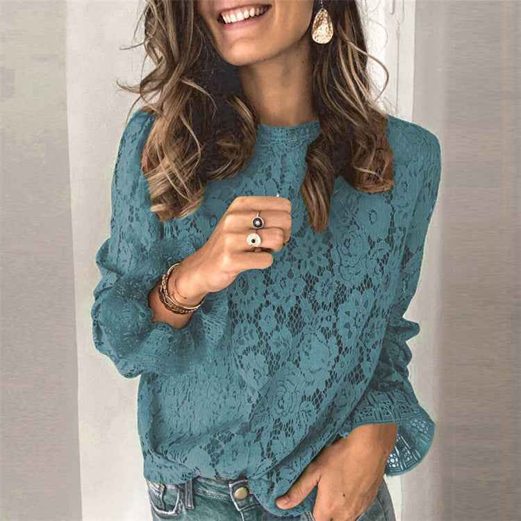Althéora® | Blouse Dentelle Transparente Élégance Bohème