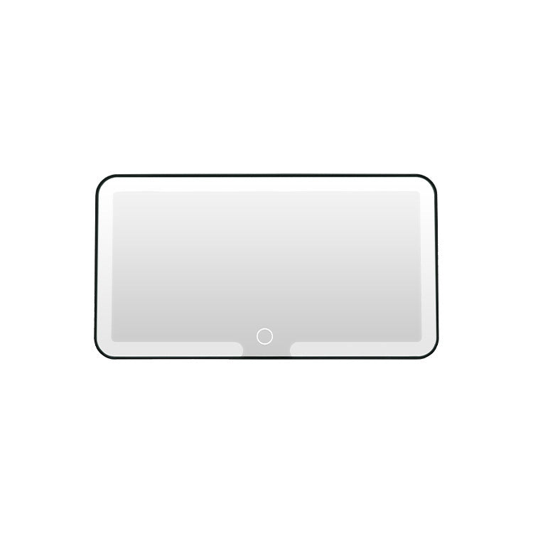 Miroir de maquillage à persiennes pour automobile, miroir cosmétique à lumière LED