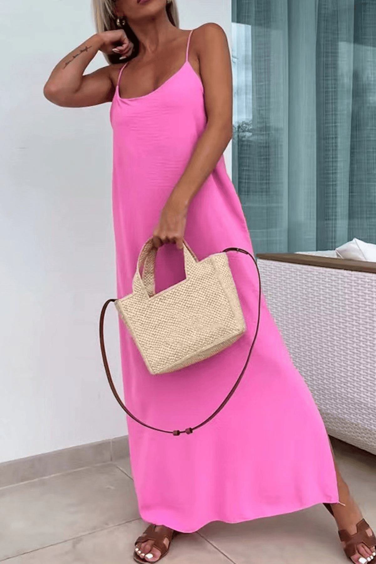Soléana® | Robe Longue Évasée à Bretelles - parlezmode.com