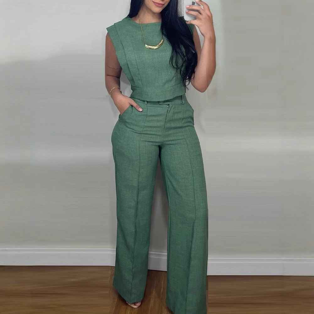 Lureysa® | Ensemble Débardeur Épuré et Pantalon Tailleur Élégant
