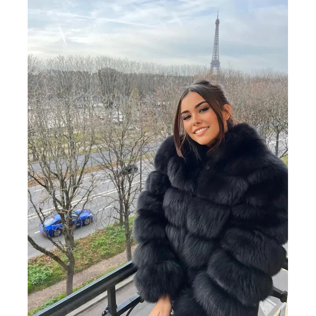 Angéline® | Manteau Court à Capuche en Fausse Fourrure