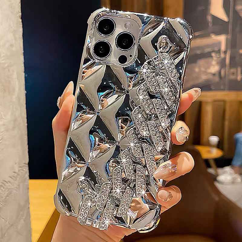 Coque de Téléphone Bracelet de Luxe en Diamants