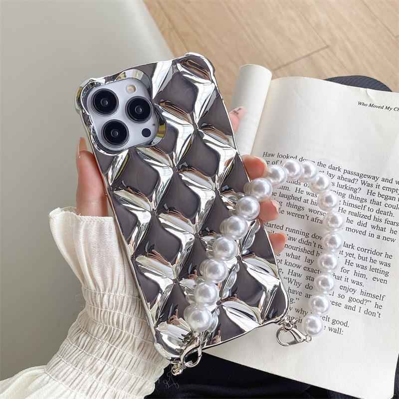 Coque de Téléphone Bracelet de Luxe en Diamants
