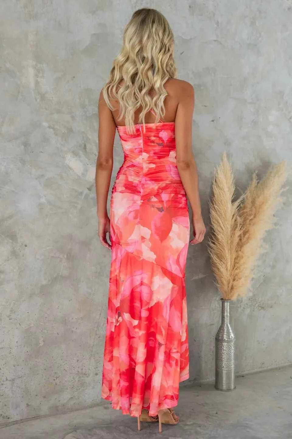 Solénya® | Robe Longue Fleurie Évasée à Bretelle Unique