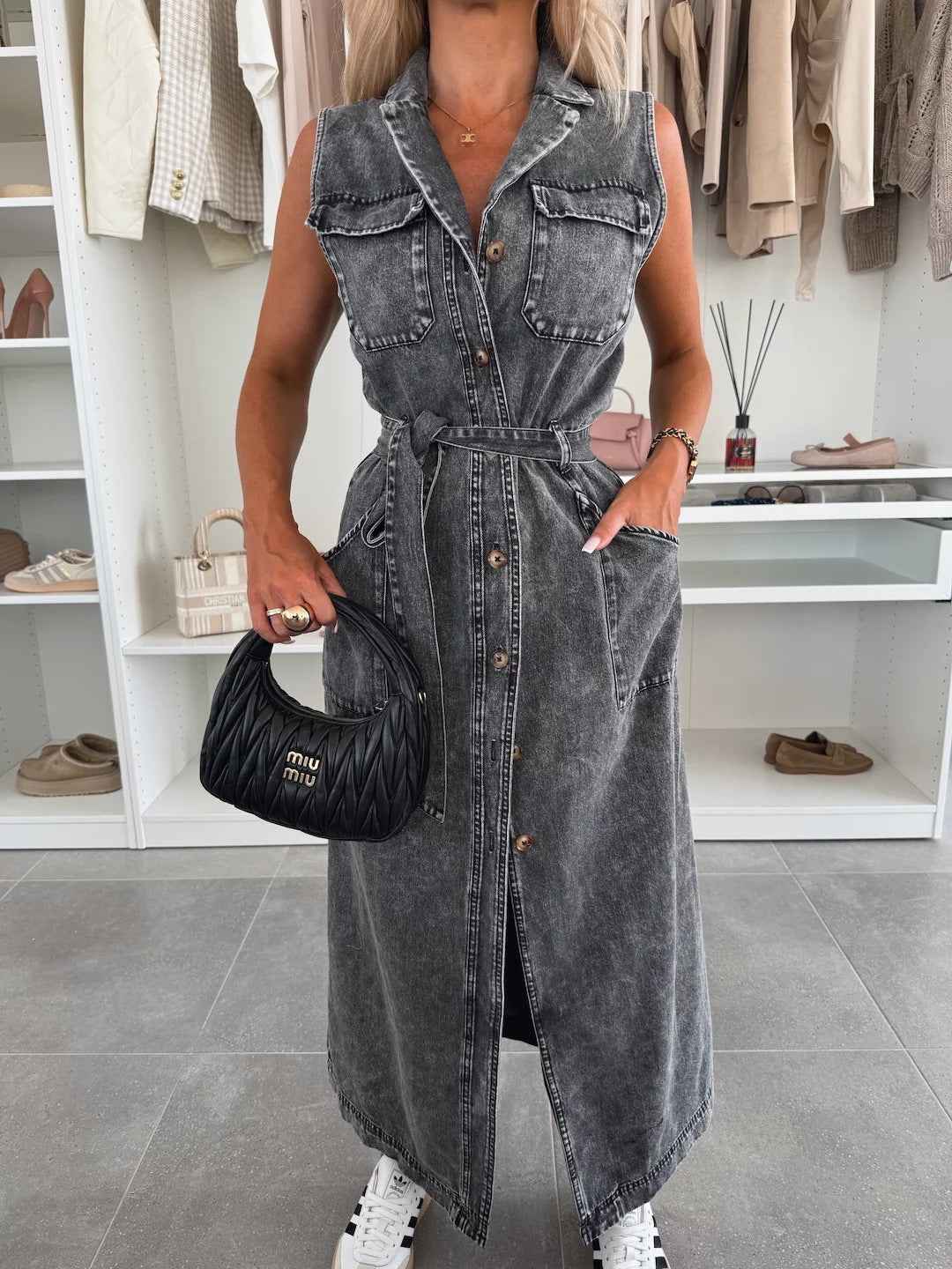 Selvaggia® | Robe Chemise Denim Élégance Urbaine