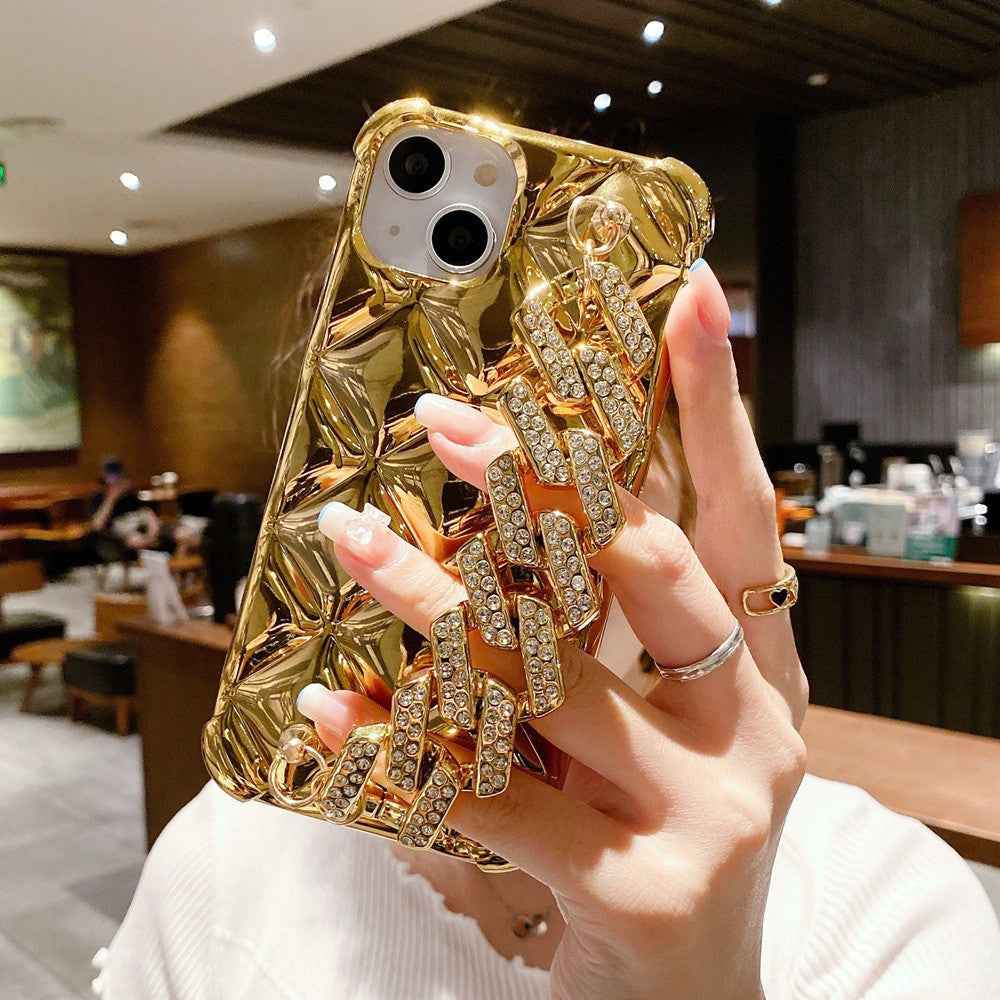 Coque de Téléphone Bracelet de Luxe en Diamants