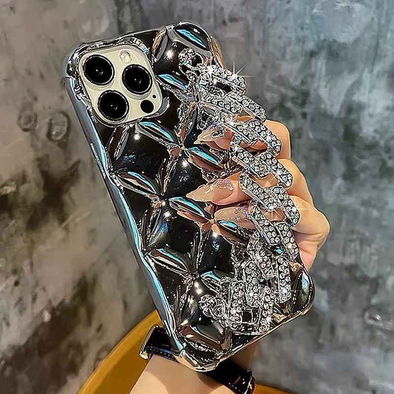 Coque de Téléphone Bracelet de Luxe en Diamants