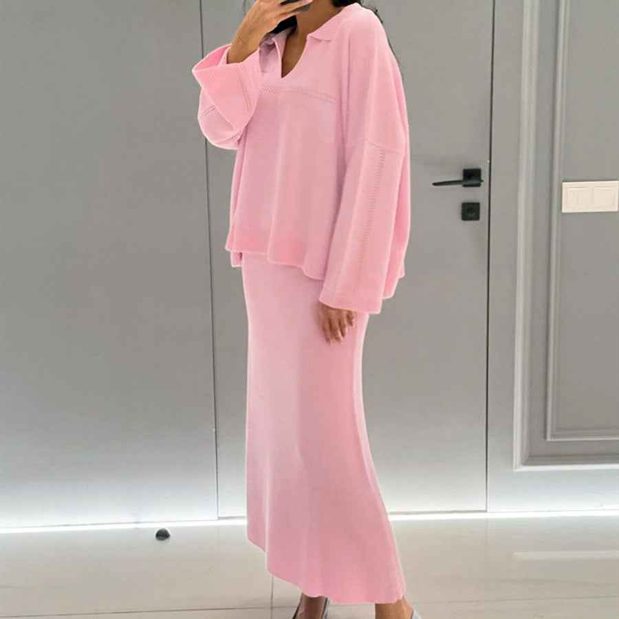 Seraphine® | Robe Chemise Longue Élégante à Manches Longues Cintrée
