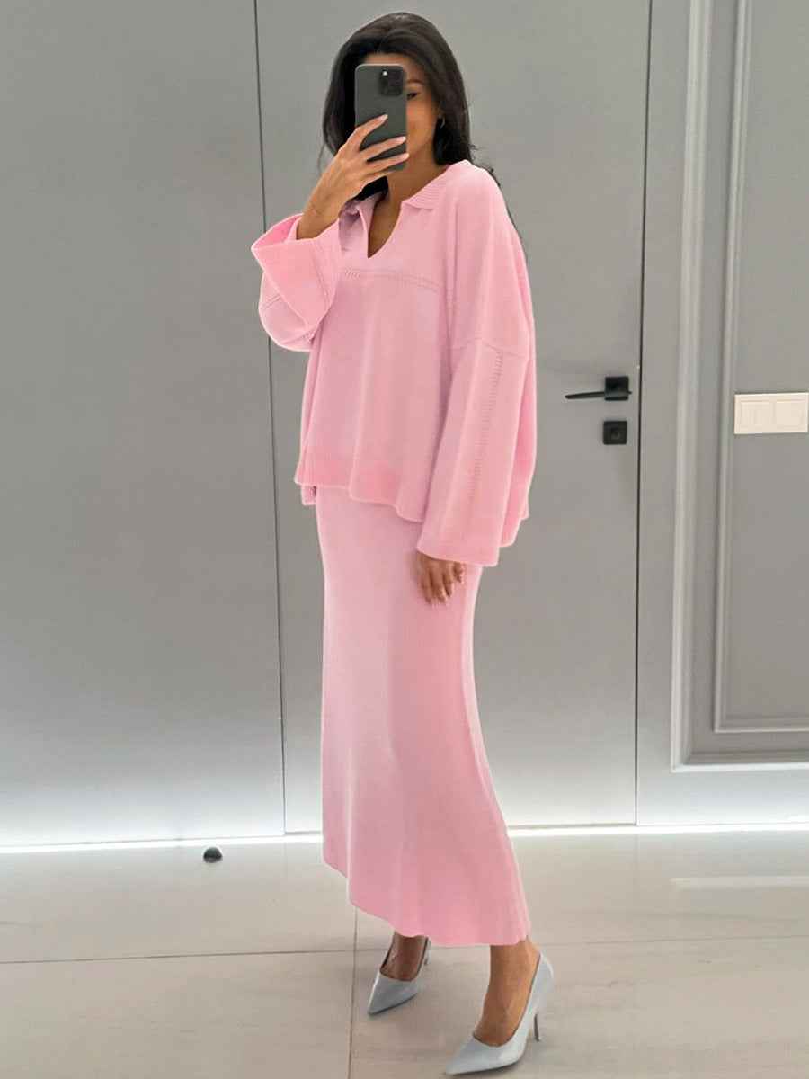 Seraphine® | Robe Chemise Longue Élégante à Manches Longues Cintrée