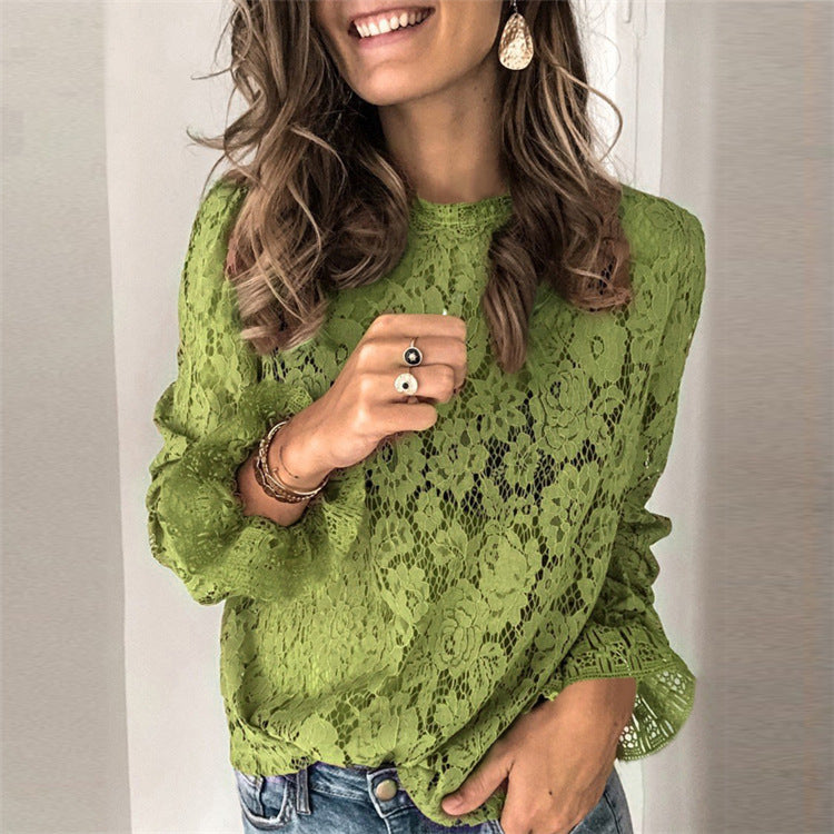 Althéora® | Blouse Dentelle Transparente Élégance Bohème