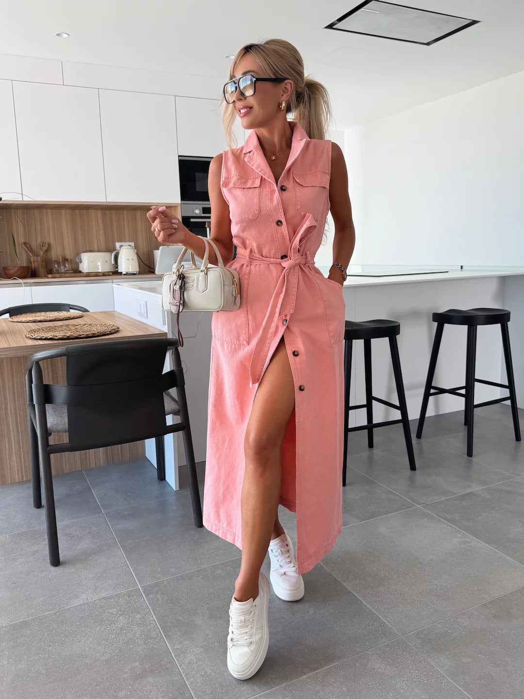 Selvaggia® | Robe Chemise Denim Élégance Urbaine
