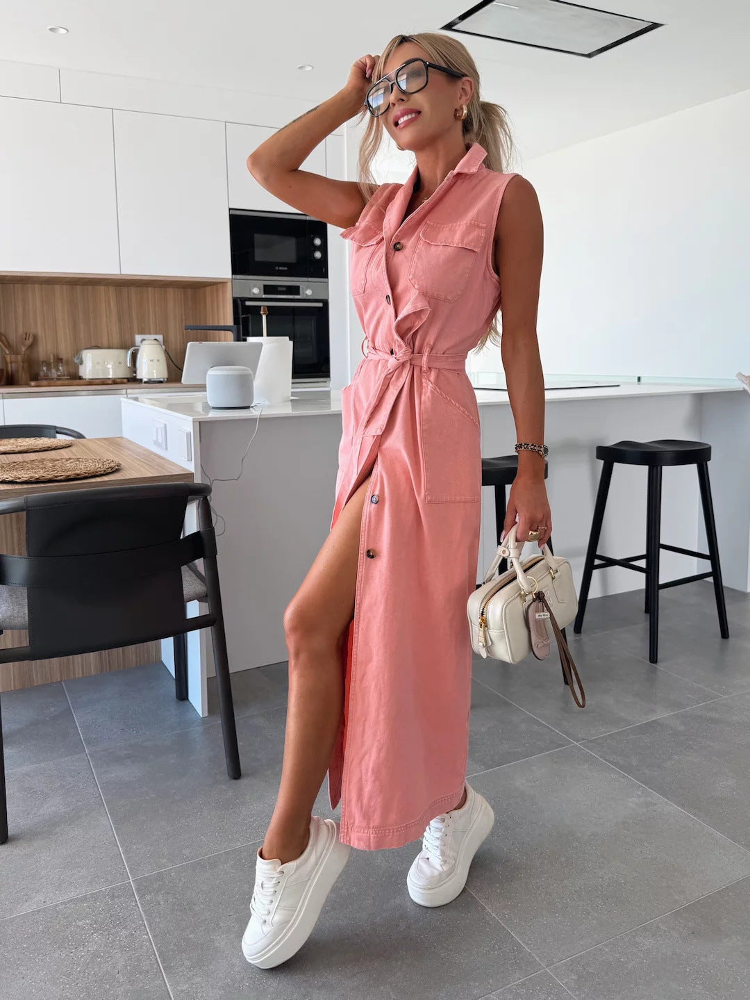 Selvaggia® | Robe Chemise Denim Élégance Urbaine