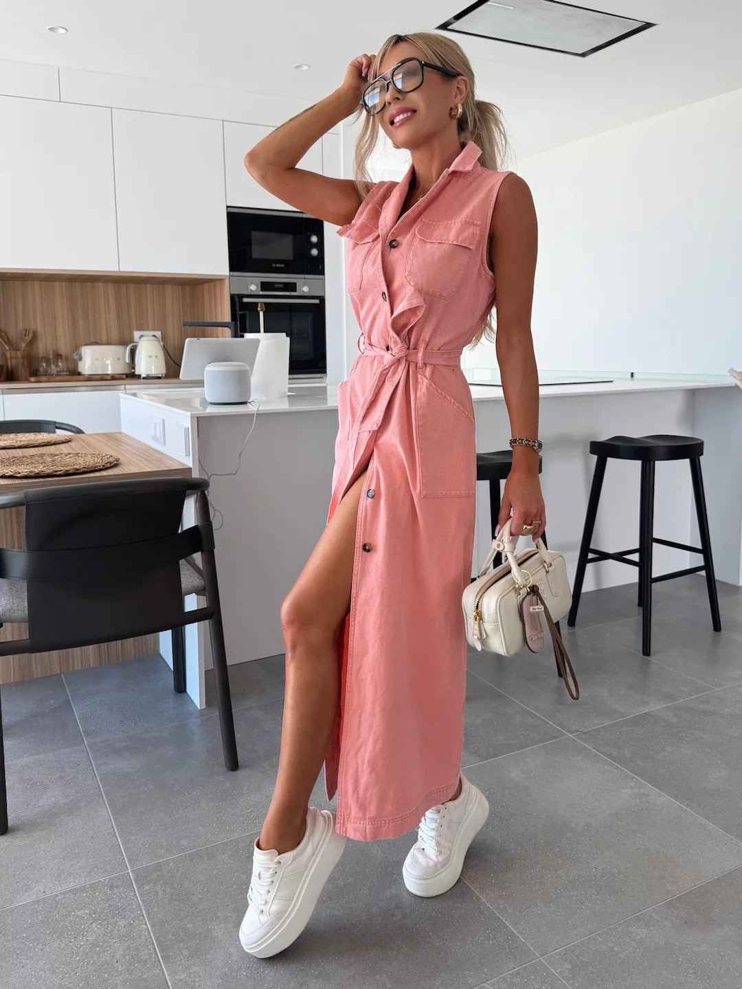 Selvaggia® | Robe Chemise Denim Élégance Urbaine