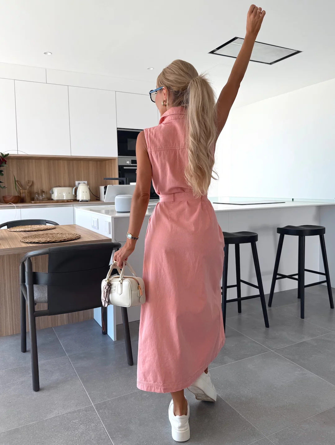 Selvaggia® | Robe Chemise Denim Élégance Urbaine