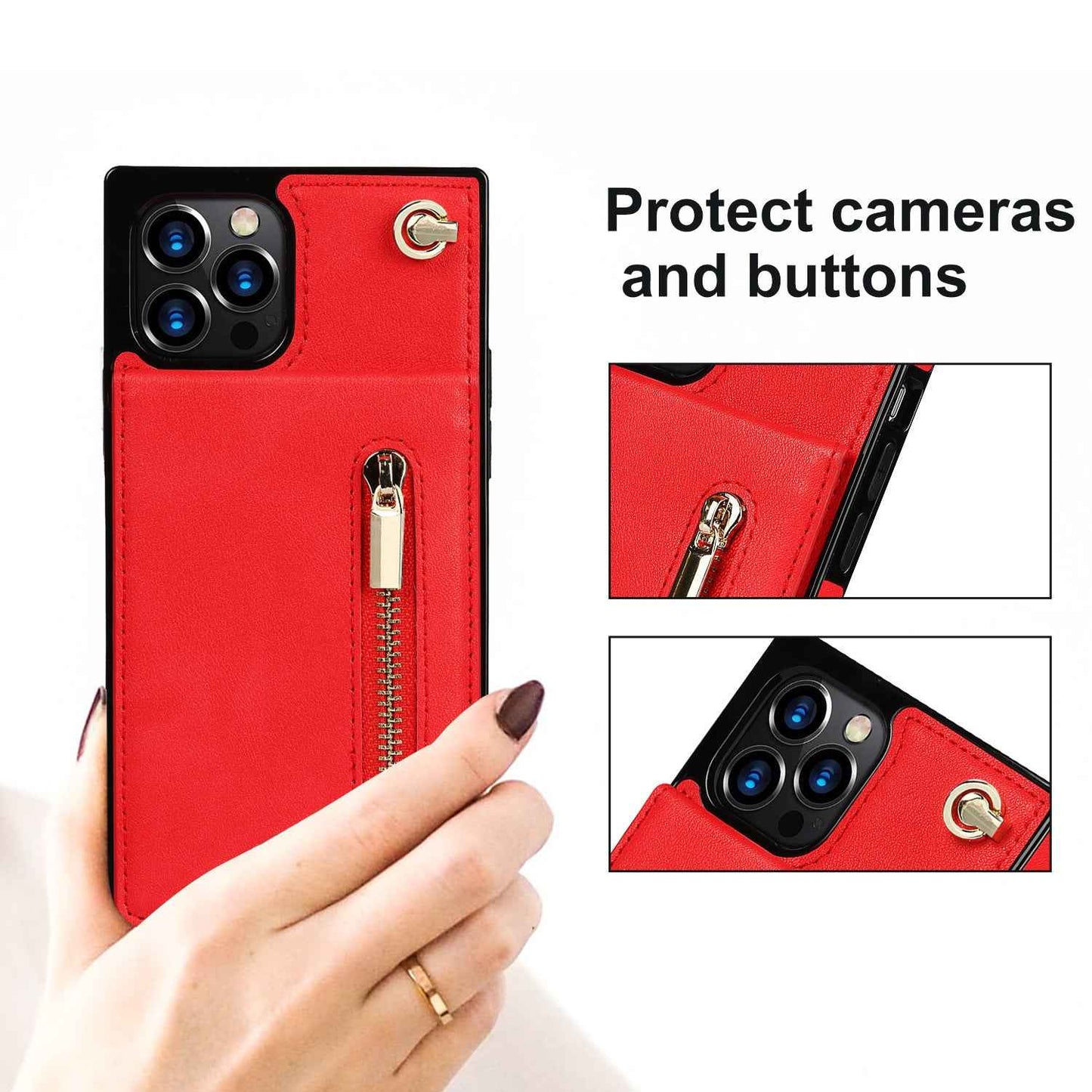 Coque de Téléphone à Fermeture Éclair – Bandoulière Chic