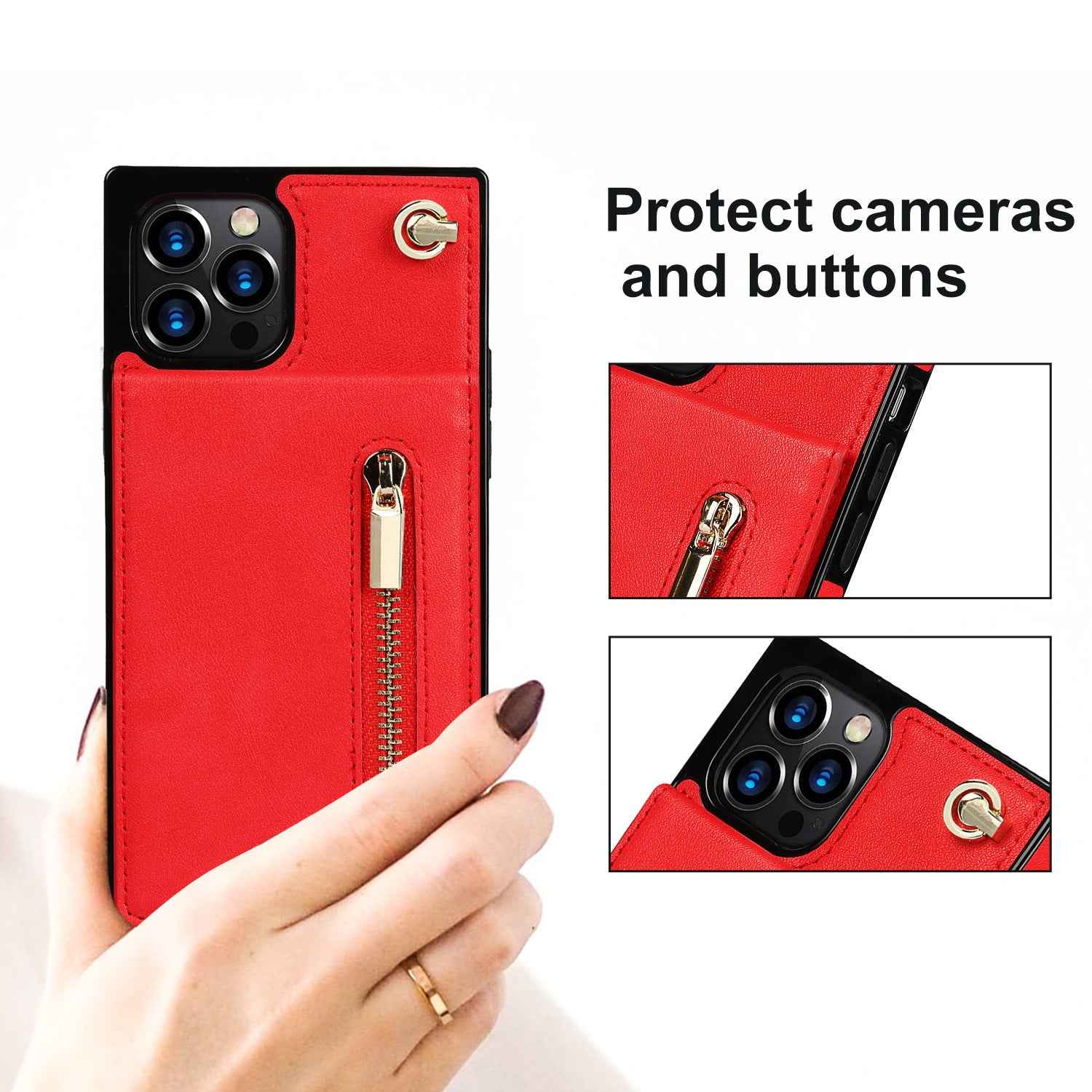 Coque de Téléphone à Fermeture Éclair – Bandoulière Chic