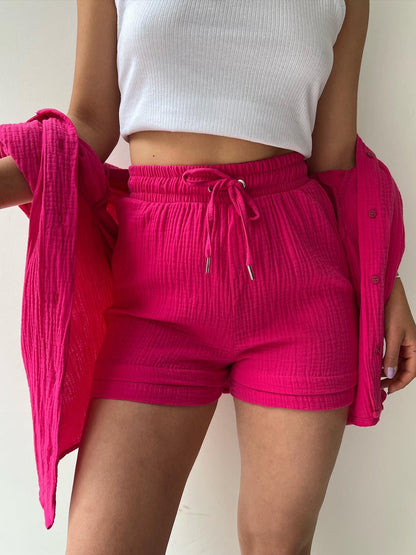 Rosavina® | Set Chic en Coton Gaufré Printemps-Été