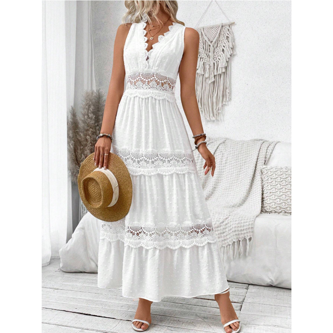 Myraline® | Robe Longue en Dentelle Style Bohème Chic