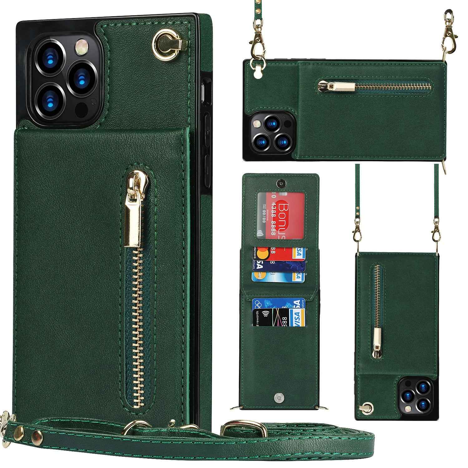 Coque de Téléphone à Fermeture Éclair – Bandoulière Chic