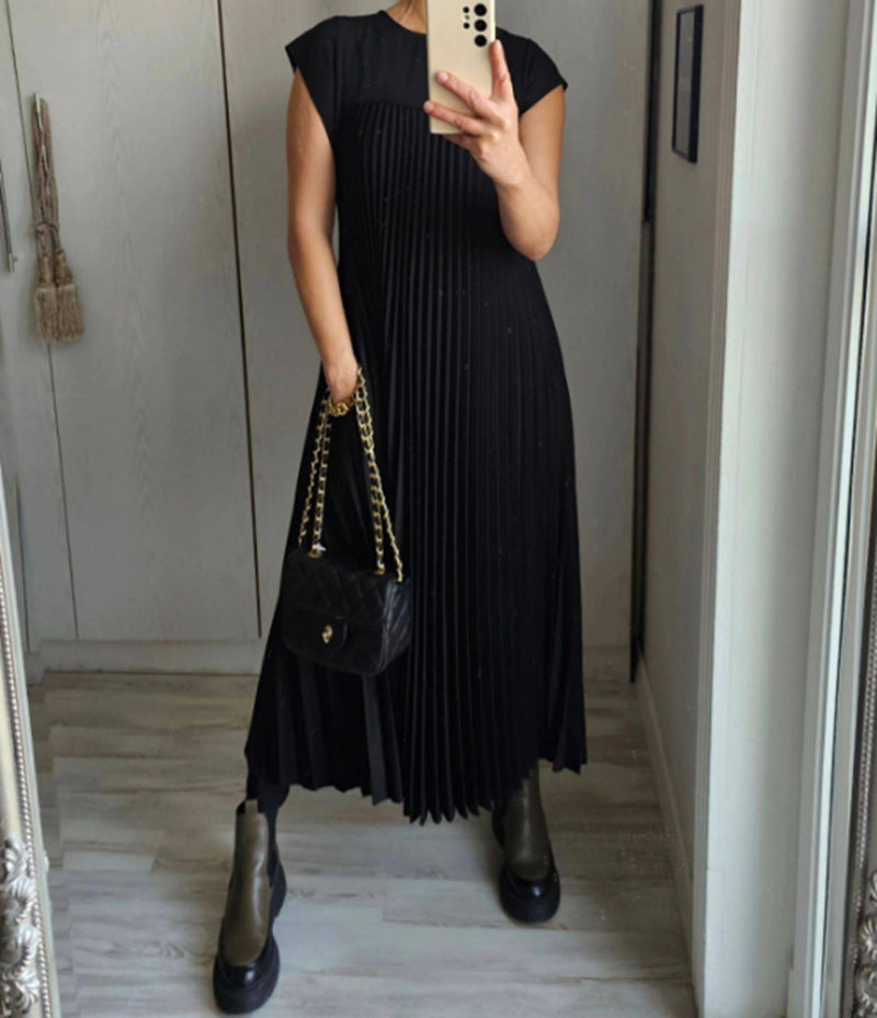 Elévara® | Robe Longue Plissée Sans Manches Élégance d’Été