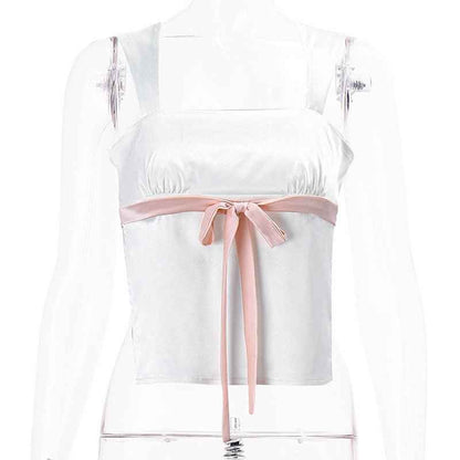 Bow Bandage Backless Camisole For Women