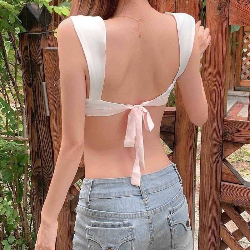 Bow Bandage Backless Camisole For Women
