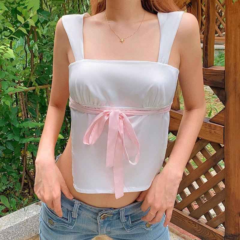 Bow Bandage Backless Camisole For Women