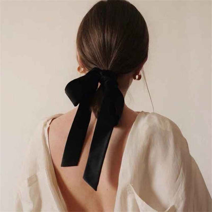 Ribbon double-sided velvet bow hair rope women