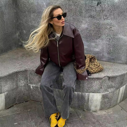 Julien® | Blouson Intemporel en Similicuir - parlezmode.com