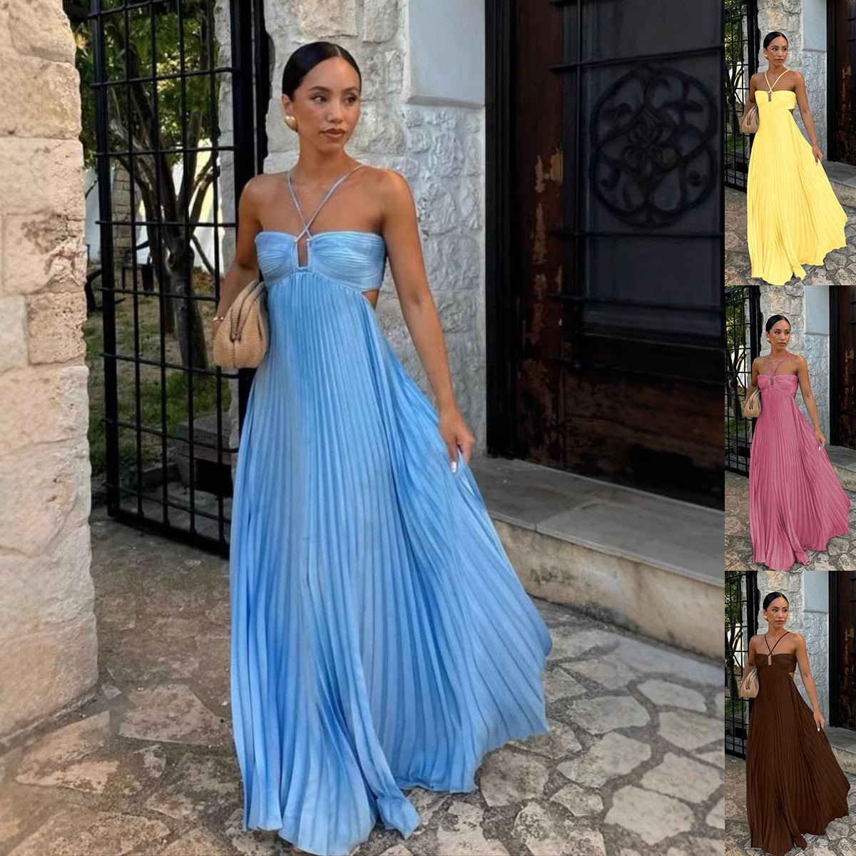 Robe Longue Plissée Élégante - parlezmode.com