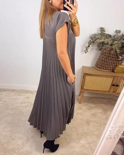 Elévara® | Robe Longue Plissée Sans Manches Élégance d’Été