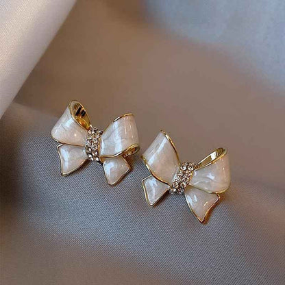 Fashion Personality Sense Bow Stud Earrings Women
