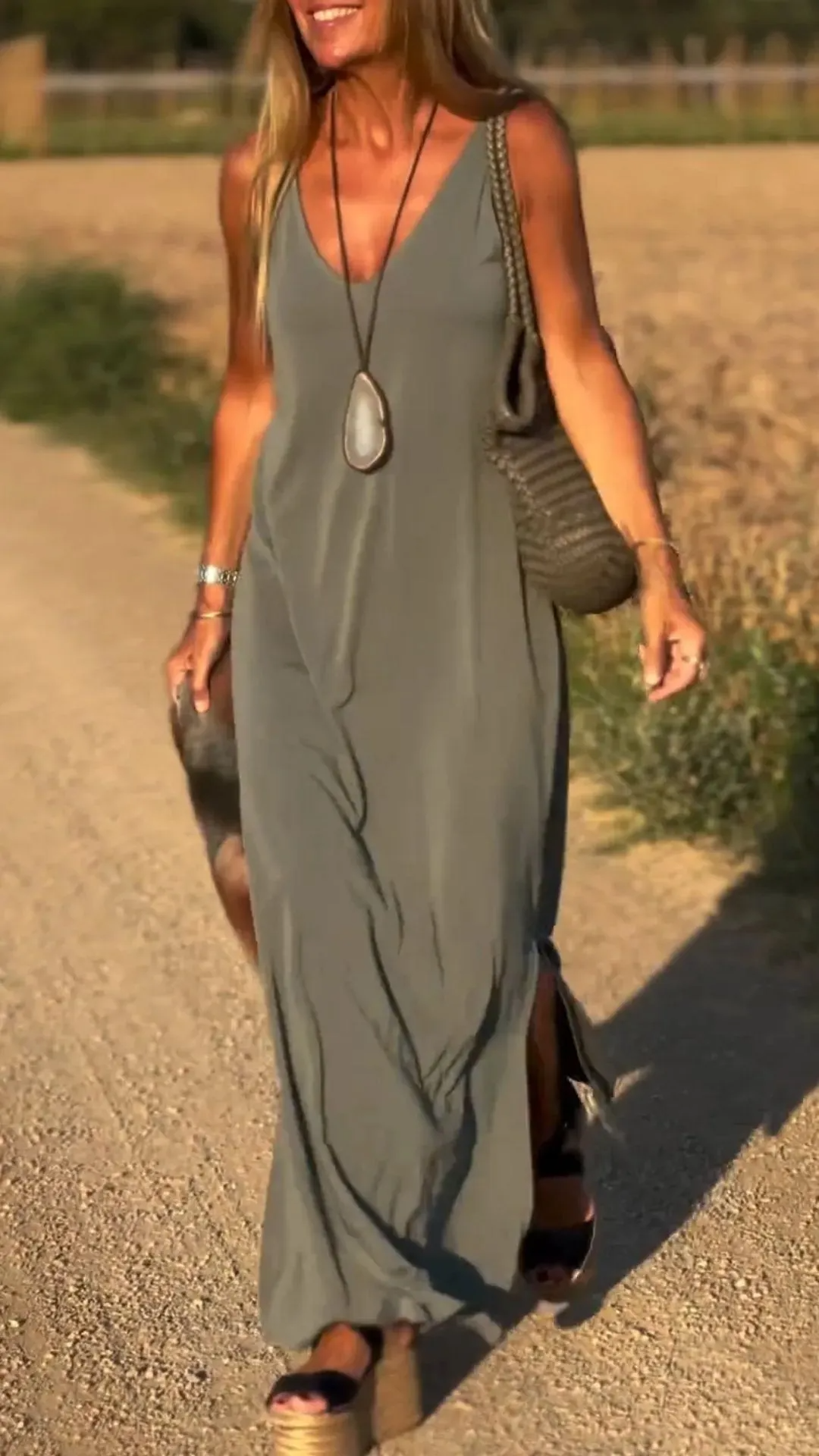 Sereluna® | Robe Longue à Bretelles Style Décontracté Chic