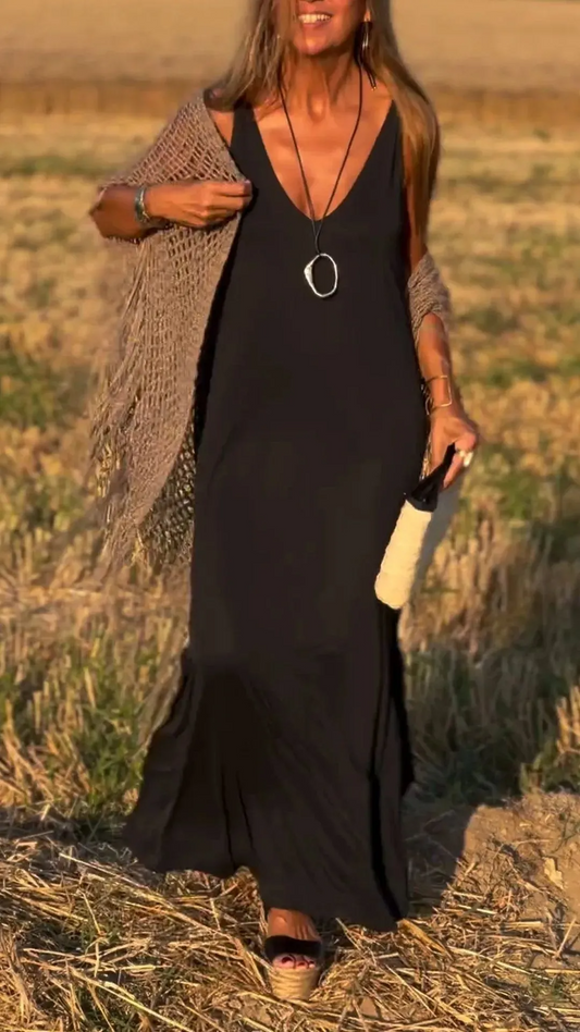 Sereluna® | Robe Longue à Bretelles Style Décontracté Chic