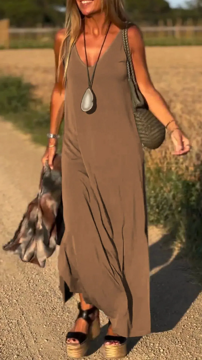 Sereluna® | Robe Longue à Bretelles Style Décontracté Chic